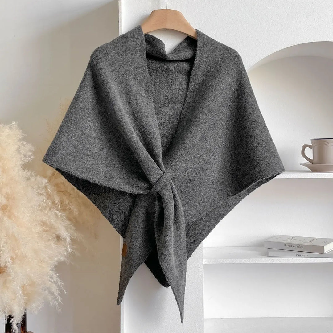 Gebreide omslagdoek voor dames – zachte, lichte cape