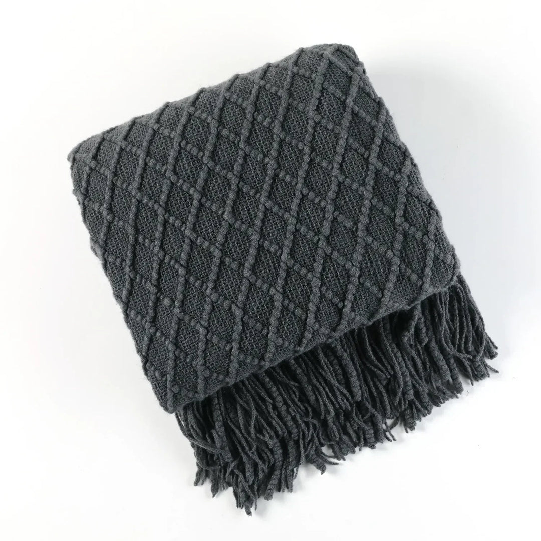 Nordic stijl dick gebreid deken