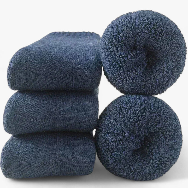 Thermosokken van wol en kasjmier 3 paar met fleece lusjes