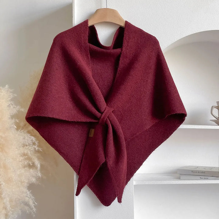 Gebreide omslagdoek voor dames – zachte, lichte cape
