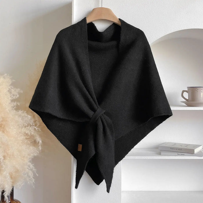 Hollevo™ Gebreide omslagdoek voor dames – zachte, lichte cape