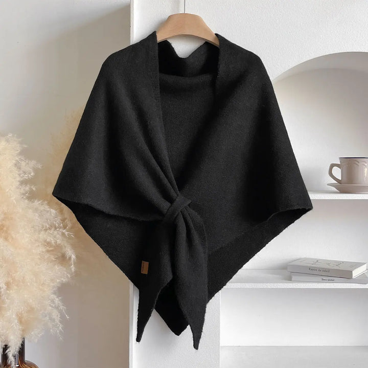 Gebreide omslagdoek voor dames – zachte, lichte cape