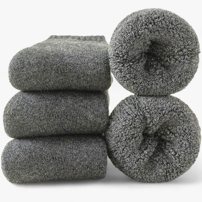 Hollevo™ Thermosokken van wol en kasjmier 3 paar met fleece lusjes