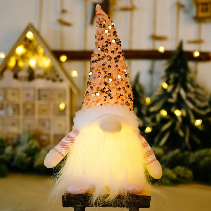 Lichtgevende kerstkabouter met warmwitte LED-gloed