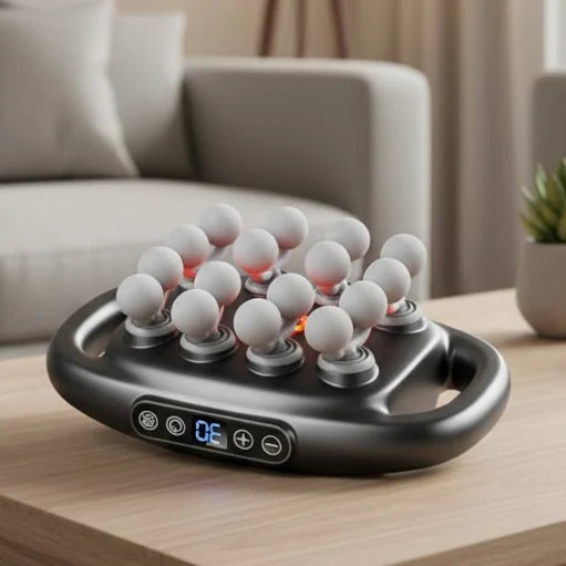 Hollevo™ Massageapparaat met warmte en 16 draaiende koppen