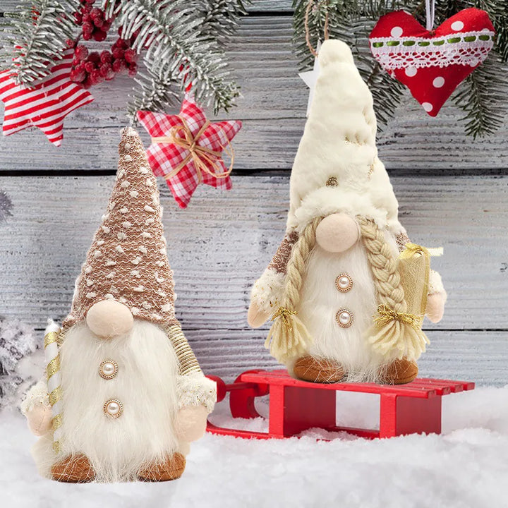 Lichtgevende kerstkabouter met warmwitte LED-gloed