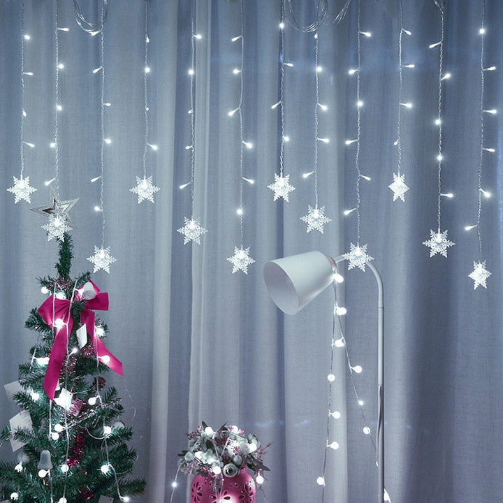 Hollevo™ Ledsnoer met sneeuwvlokken voor je kerstboom en raam