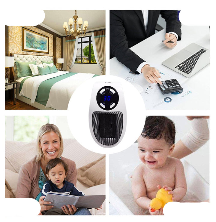 Hollevo™ Stopcontactkachel 500W met digitale thermostaat