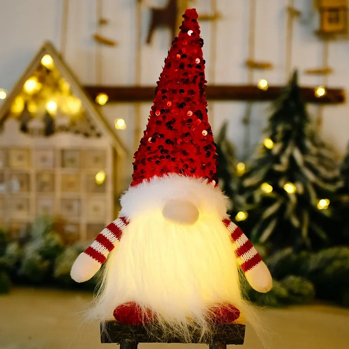 Lichtgevende kerstkabouter met warmwitte LED-gloed