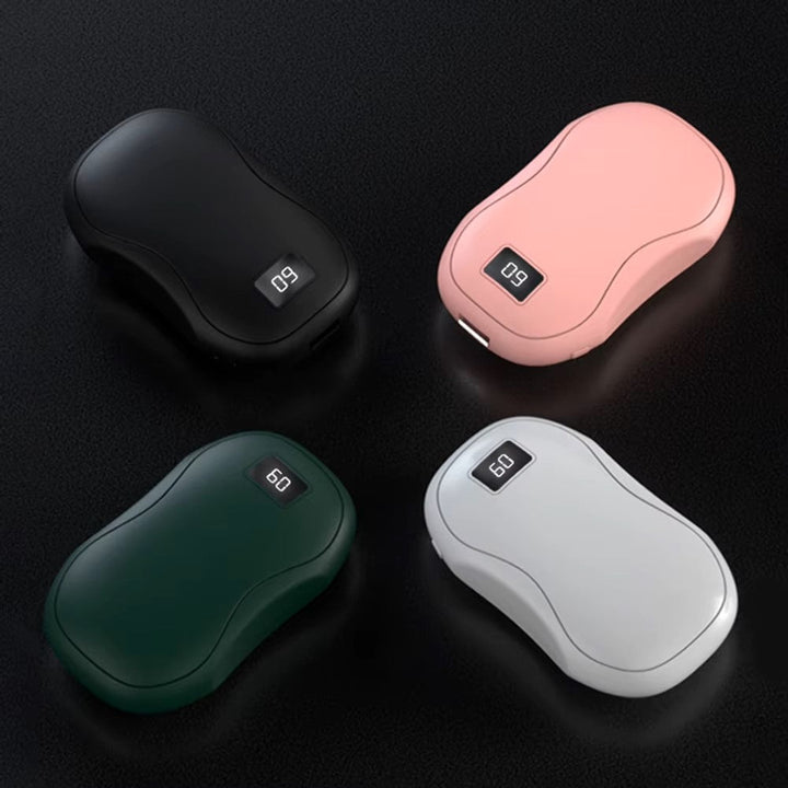 Draagbaar hand verwarmer en voeding powerbank met digitaal decoratie en koolstof kristal verwarming