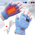 Hollevo™ Oplaadbare gebreide verwarmde handschoenen met 3 standen