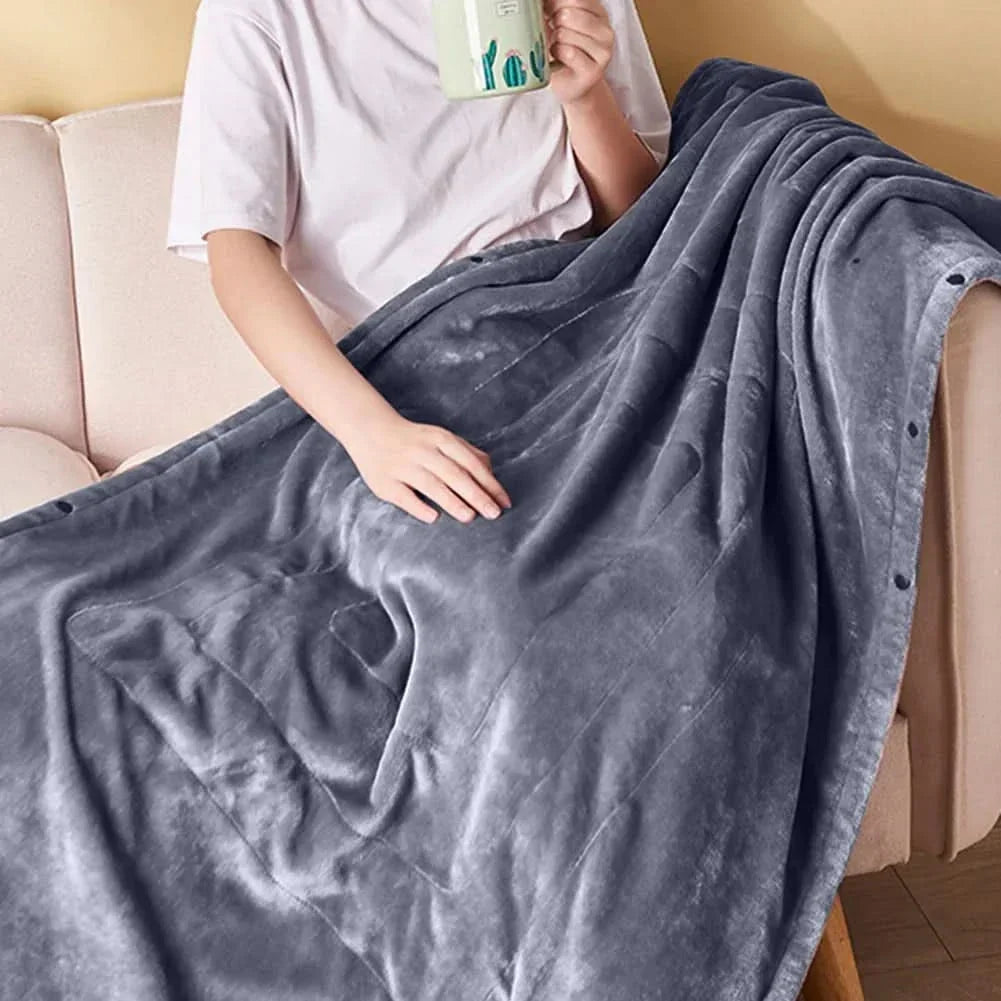 Electriccuddle USB verwarmd fleece deken – draagbaar &amp; verstelbaar