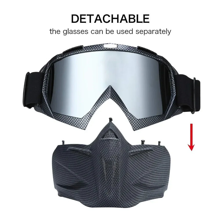 Sneeuw ninja masker skibril