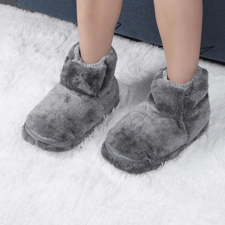 Hollevo™ Verwarmde USB-pantoffels van zachte pluche voor warme voeten