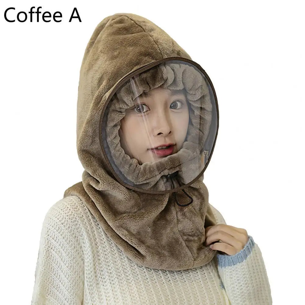 Warme fleece muts met gezichtsbescherming en nekwarmer