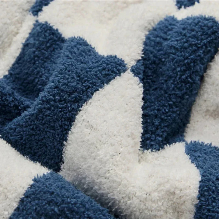 Zachte marineblauwe plaid voor knusse momenten