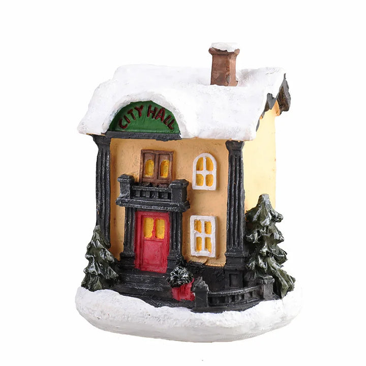 Verlicht kersthuisje met led en besneeuwd dak voor je kerstdorp