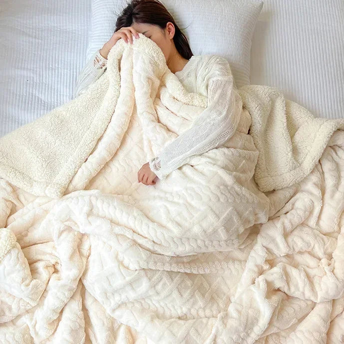 Hollevo™ Omkeerbare sherpa fleecedeken – warm zonder zwaar te zijn