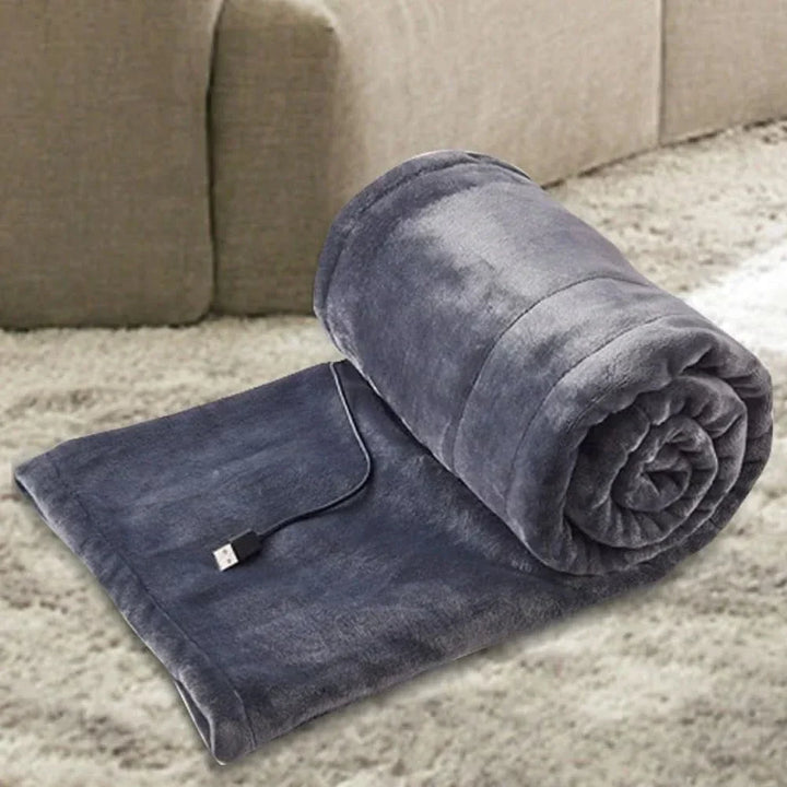 Electriccuddle USB verwarmd fleece deken – draagbaar &amp; verstelbaar