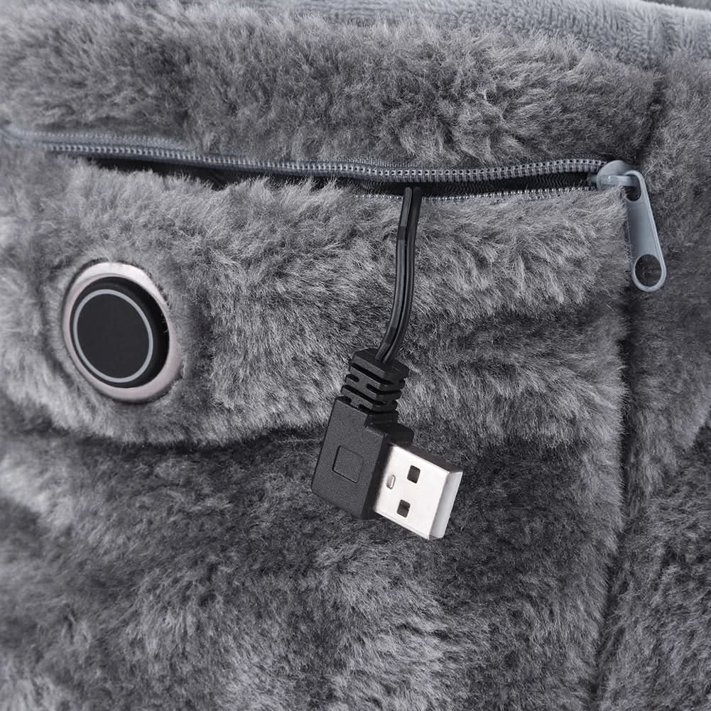 Hollevo™ Verwarmde USB-pantoffels van zachte pluche voor warme voeten