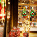 Hollevo™ Kerstlamp op batterijen om in het raam te hangen met knipperstand