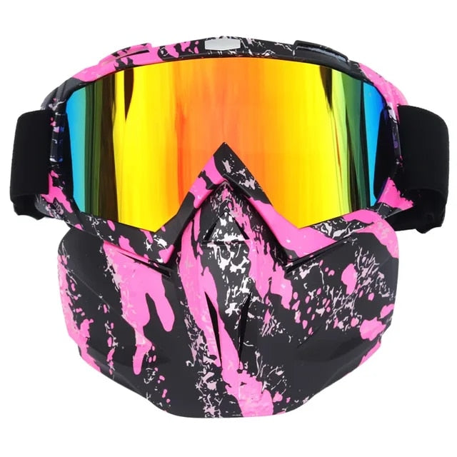 Sneeuw ninja masker skibril