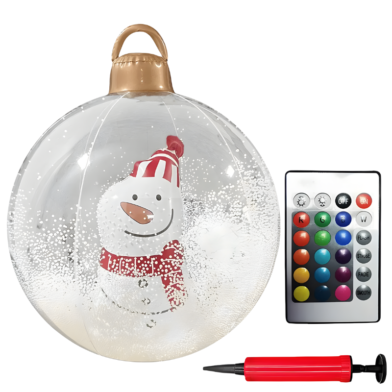 Buiten PVC kerstdecoratie met kleurrijk LED-verlichting