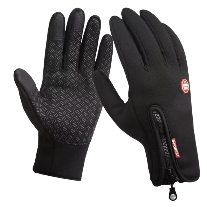 Winddichte thermohandschoenen met rits, grip en touchscreen