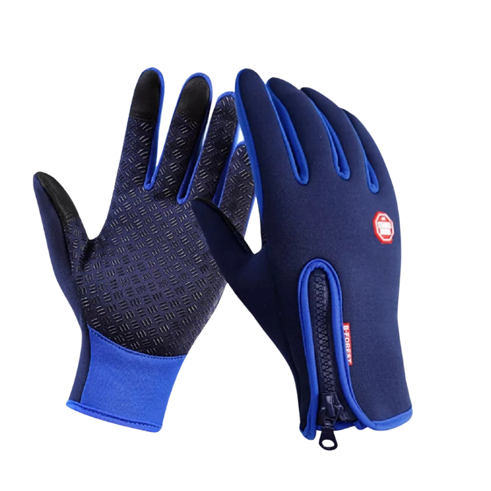 Winddichte thermohandschoenen met rits, grip en touchscreen