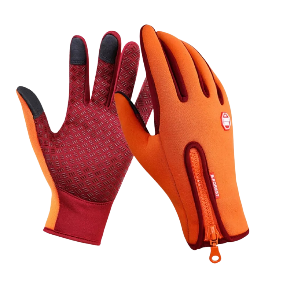 Winddichte thermohandschoenen met rits, grip en touchscreen
