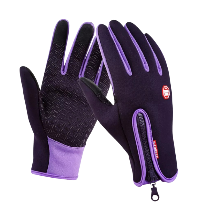 Winddichte thermohandschoenen met rits, grip en touchscreen