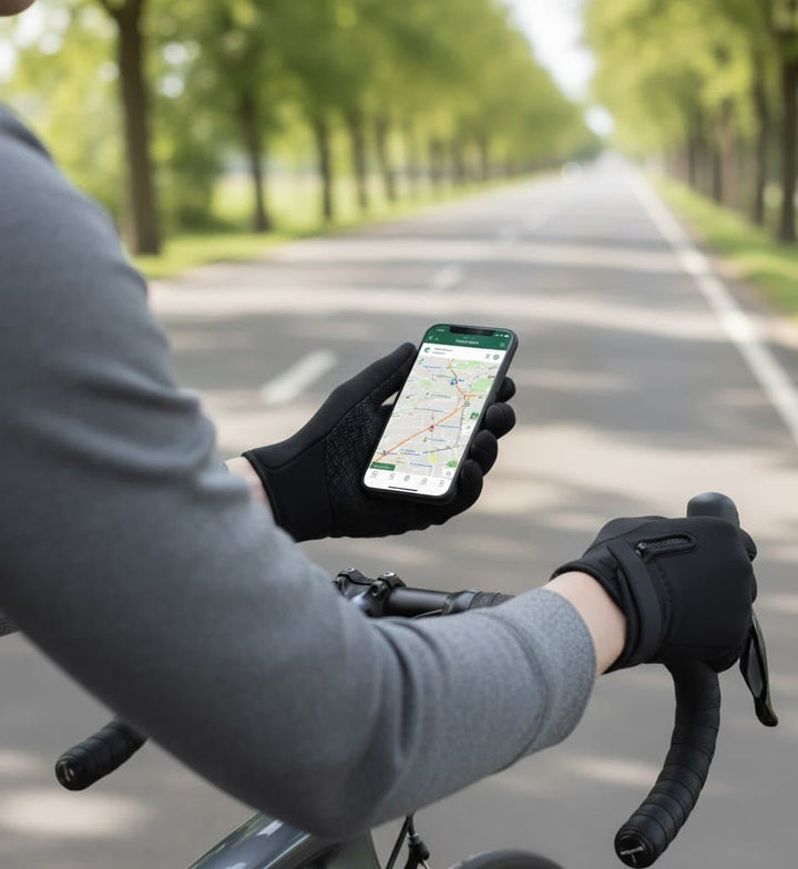 Winddichte touchscreen handschoenen met fleece en grip