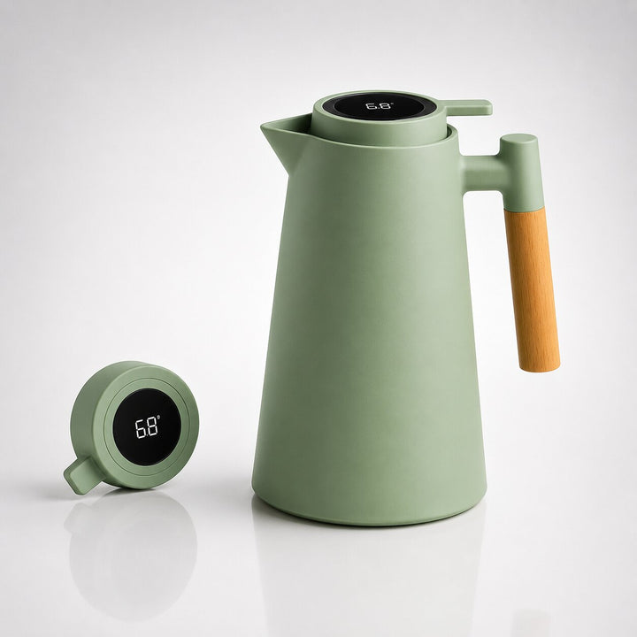 Hollevo™ Thermoskan 1 liter met temperatuurdisplay in de deksel