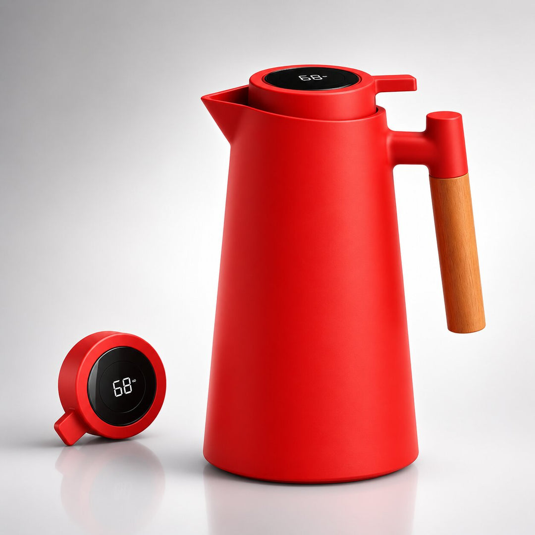 Hollevo™ Thermoskan 1 liter met temperatuurdisplay in de deksel