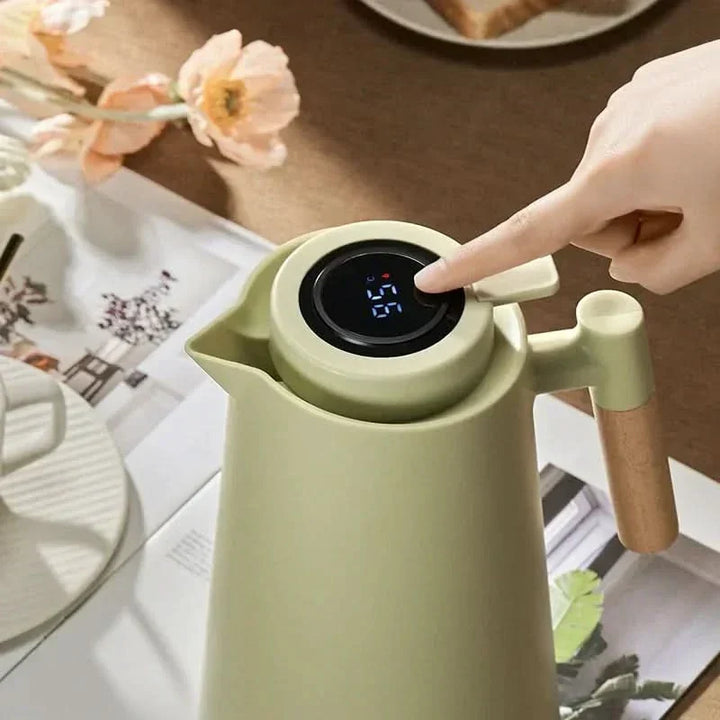 Hollevo™ Thermoskan 1 liter met temperatuurdisplay in de deksel