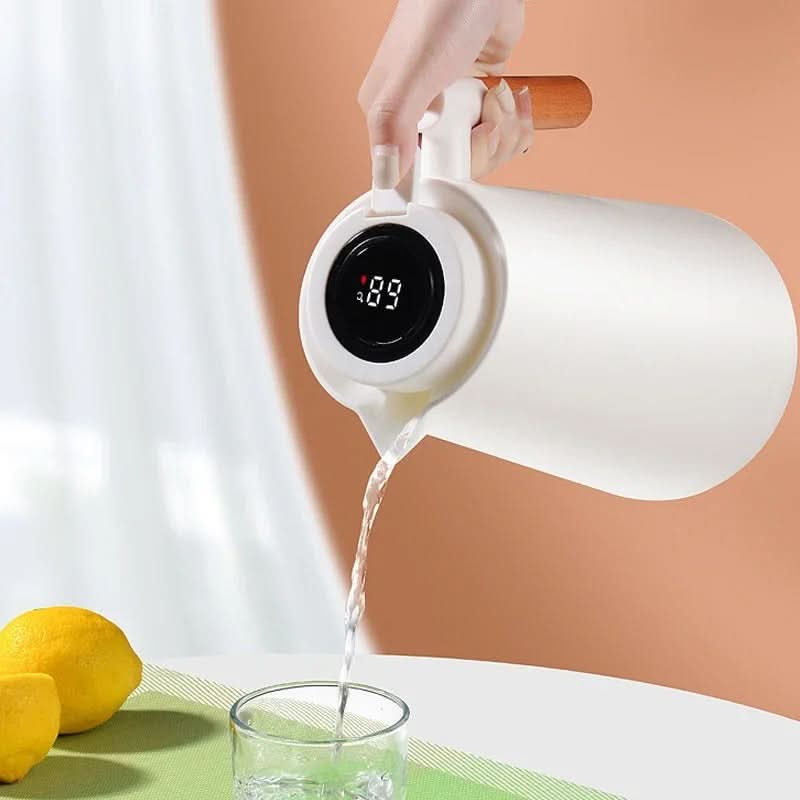 Hollevo™ Thermoskan 1 liter met temperatuurdisplay in de deksel