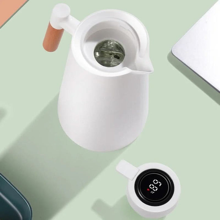 Hollevo™ Thermoskan 1 liter met temperatuurdisplay in de deksel