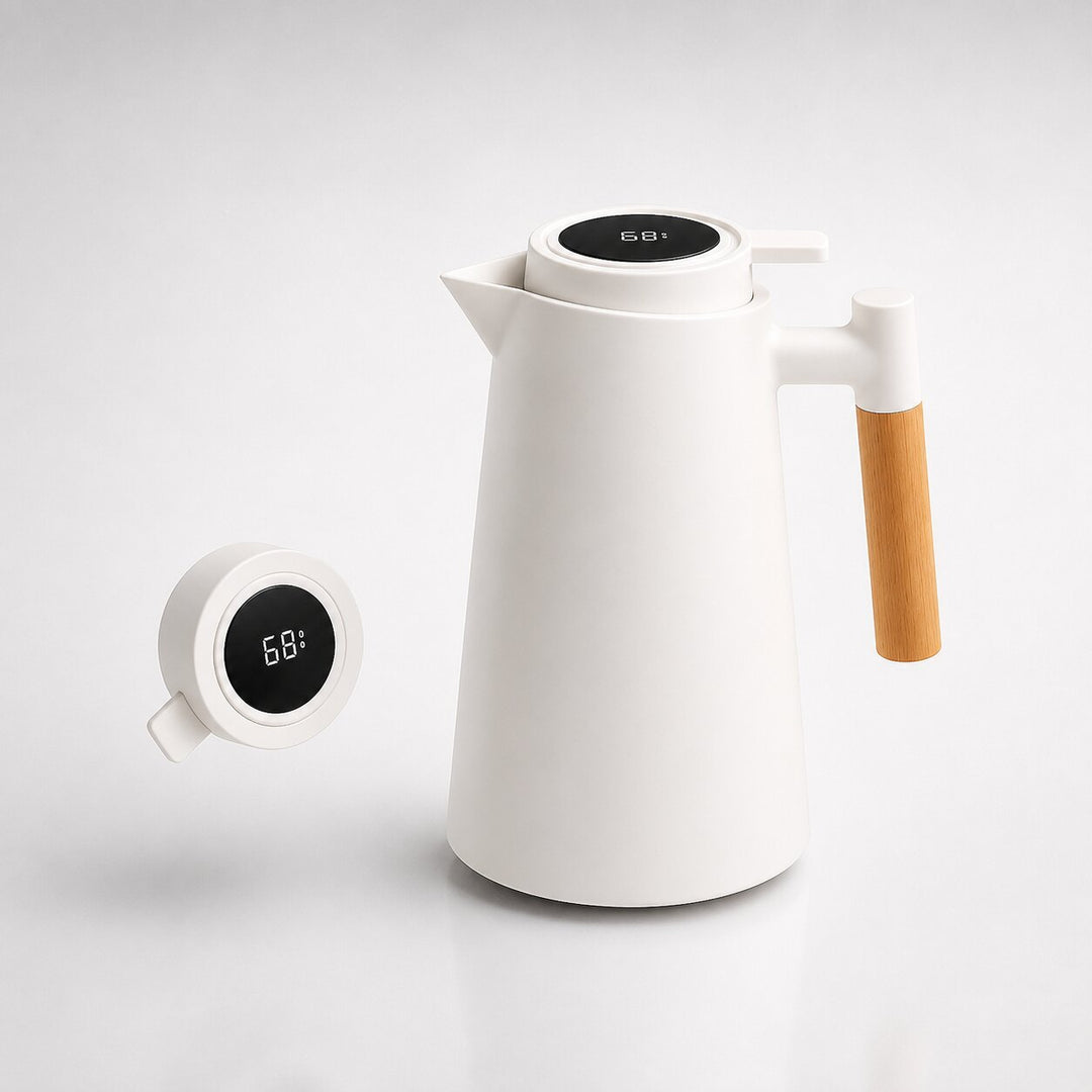 Hollevo™ Thermoskan 1 liter met temperatuurdisplay in de deksel