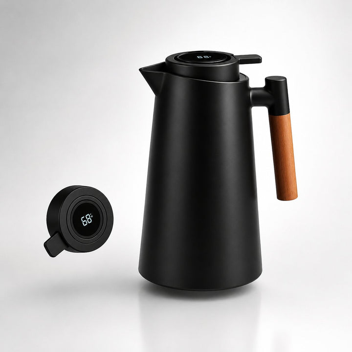 Hollevo™ Thermoskan 1 liter met temperatuurdisplay in de deksel