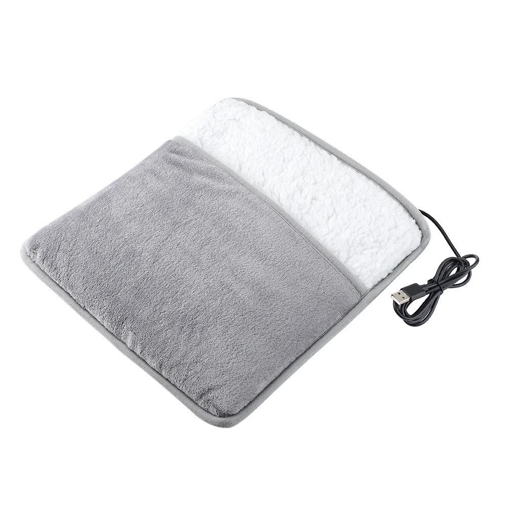 Hollevo™ USB-voetenwarmer van zachte flanel met constant 40 °C
