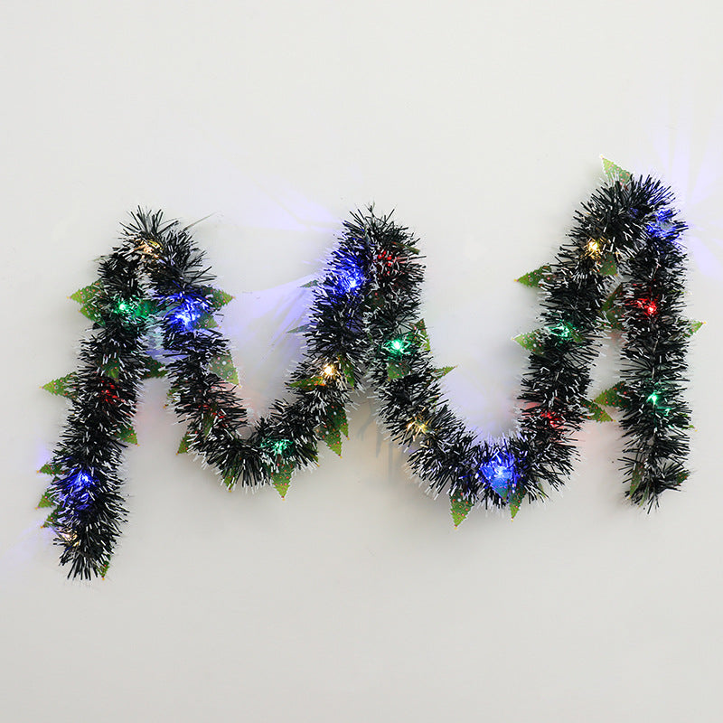Kerstslinger met leds en kerstmannetjes