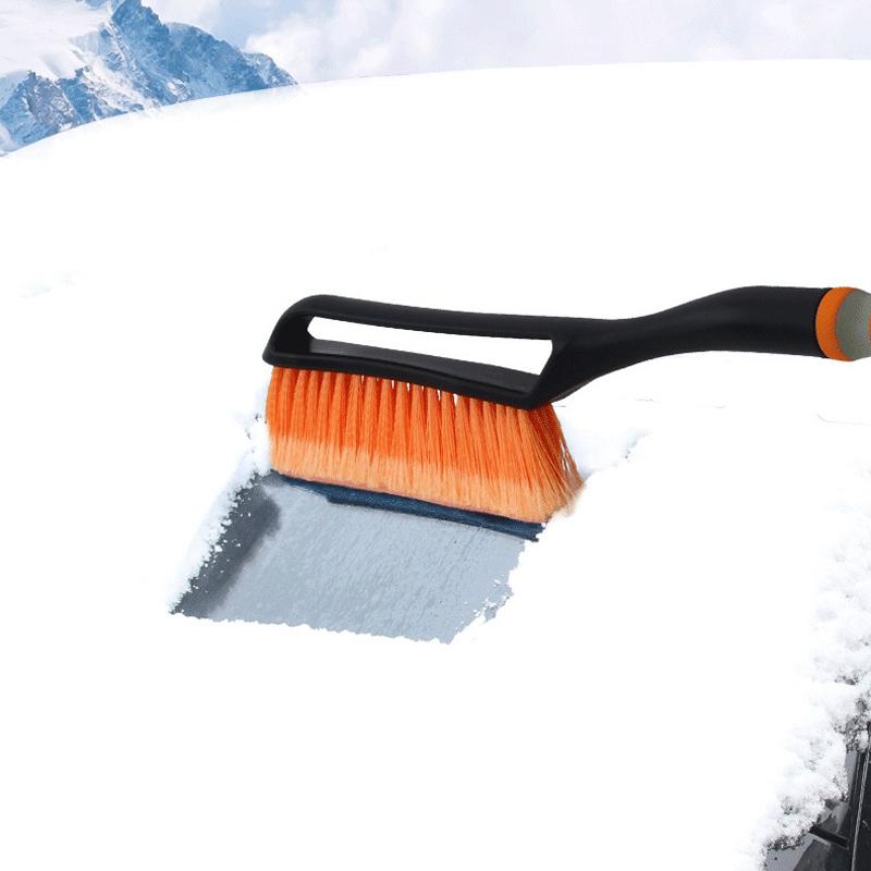 Sneeuwborstel met zachte greep en gekartelde ijskrabber