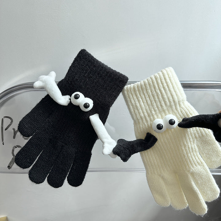 Gebreide handschoenen met magnetische handjes