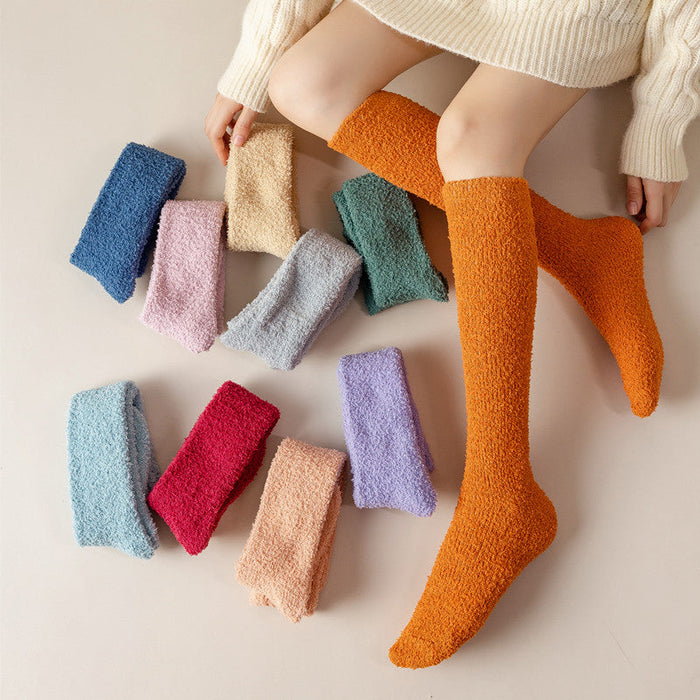 Hollevo™ Extra lange wintersokken van zachte coral fleece