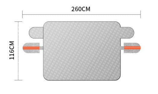 Magnetische hoes voor voorruit en zijspiegels, 225 x 110 cm
