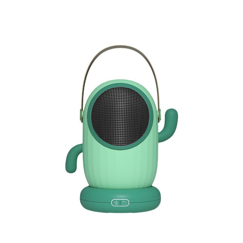 Kleine ventilatorkachel in de vorm van een cactus