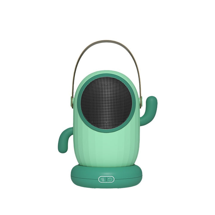 Kleine ventilatorkachel in de vorm van een cactus