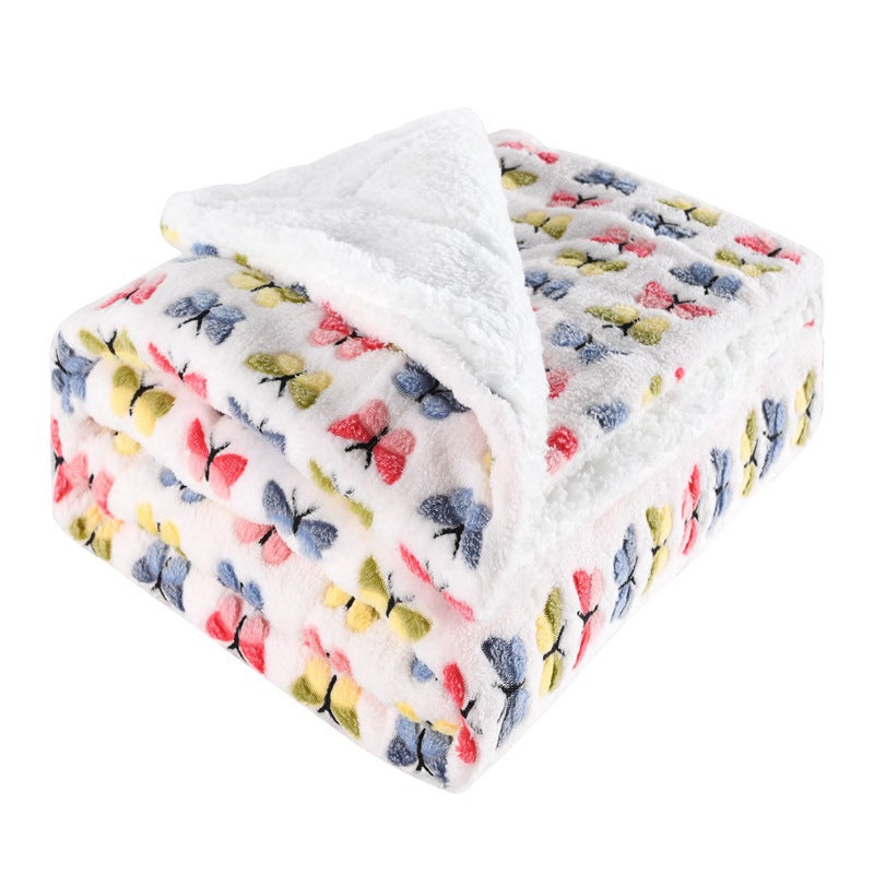 Dikke fleece deken met sherpa achterkant