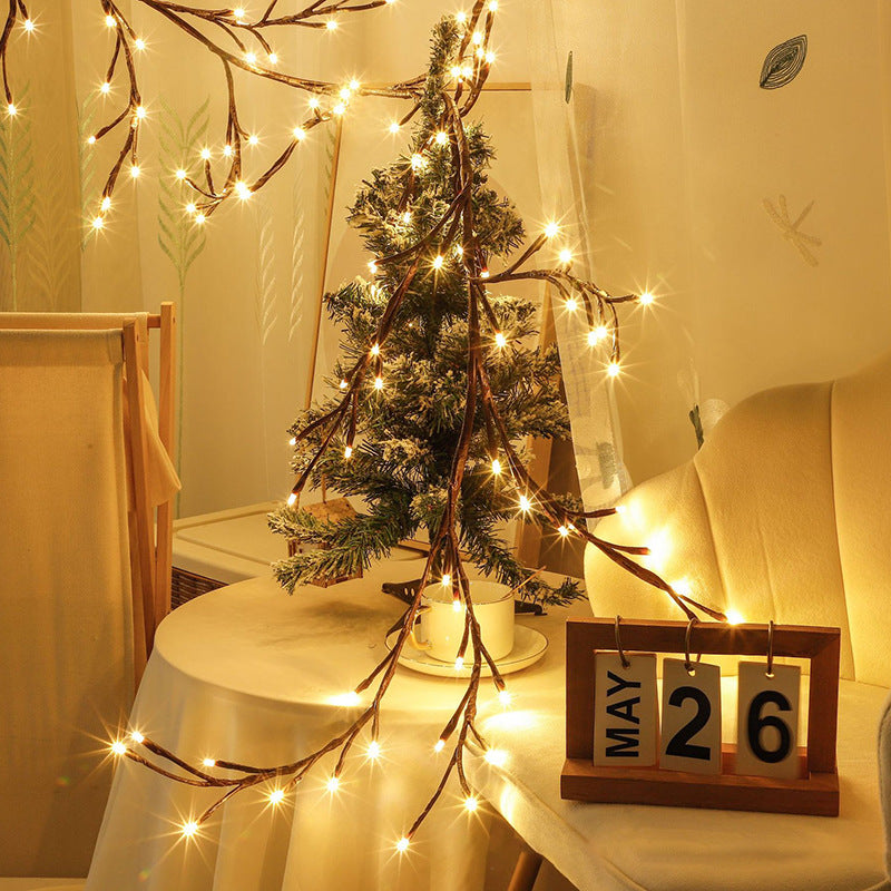 Led takkenslinger in warm wit aan de muur