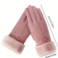 Hollevo™ Suède winterhandschoenen met fluwelen voering en pluche boord
